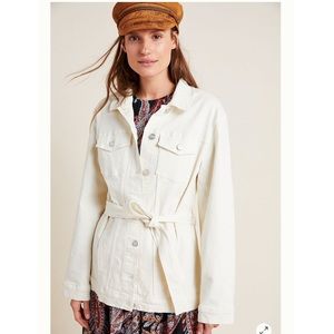 Sanctuary Jessa Belted Denim Trucker Jacket Large